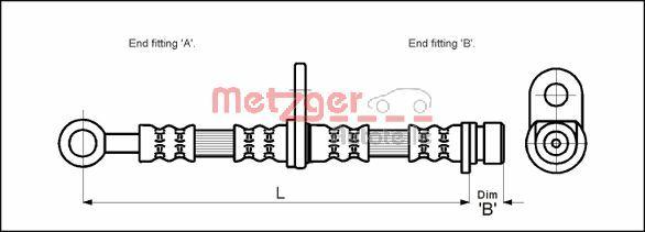 Metzger 4115152 - Тормозной шланг autosila-amz.com