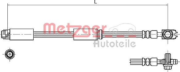 Metzger 4116227 - Тормозной шланг autosila-amz.com