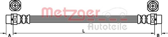 Metzger 4110952 - Тормозной шланг autosila-amz.com