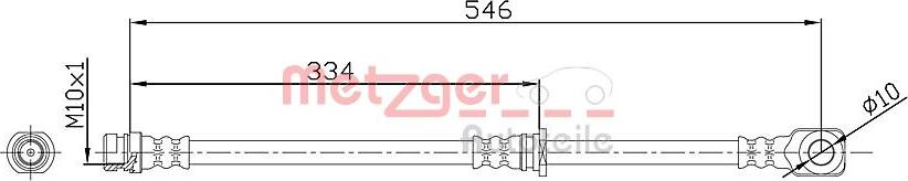 Metzger 4110918 - Тормозной шланг autosila-amz.com