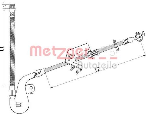 Metzger 4110928 - Тормозной шланг autosila-amz.com