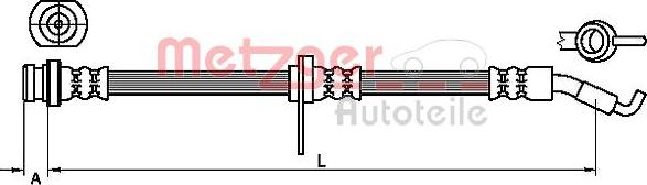 Metzger 4110468 - Тормозной шланг autosila-amz.com