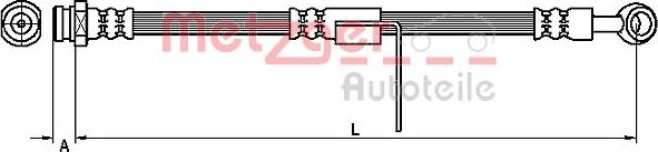 Metzger 4110428 - Тормозной шланг autosila-amz.com