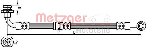 Metzger 4110529 - Тормозной шланг autosila-amz.com