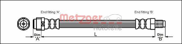 Metzger 4110574 - Тормозной шланг autosila-amz.com