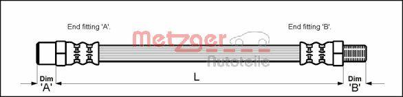 Metzger 4110571 - Тормозной шланг autosila-amz.com
