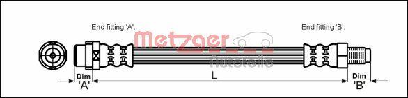 Metzger 4110578 - Тормозной шланг autosila-amz.com