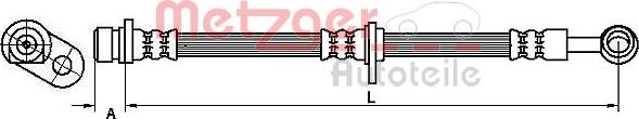 Metzger 4110655 - Тормозной шланг autosila-amz.com