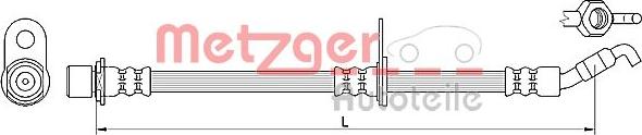 Metzger 4110621 - Тормозной шланг autosila-amz.com