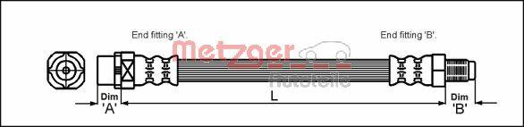 Metzger 4110044 - Тормозной шланг autosila-amz.com