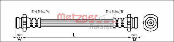 Metzger 4110041 - Тормозной шланг autosila-amz.com