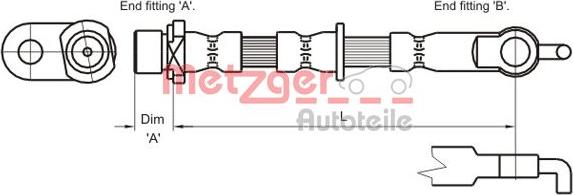 Metzger 4110002 - Тормозной шланг autosila-amz.com