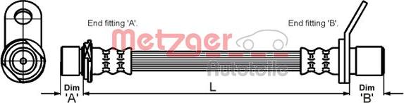 Metzger 4110012 - Тормозной шланг autosila-amz.com
