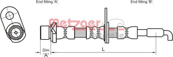 Metzger 4110029 - Тормозной шланг autosila-amz.com