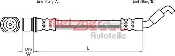 Metzger 4110027 - Тормозной шланг autosila-amz.com