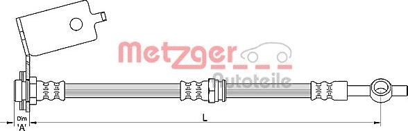 Metzger 4110140 - Тормозной шланг autosila-amz.com