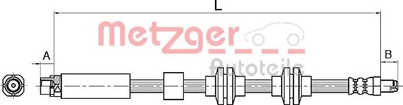 Metzger 4110143 - Тормозной шланг autosila-amz.com