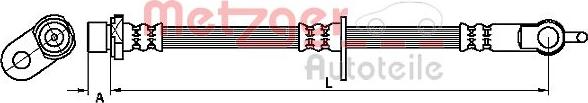 Metzger 4110115 - Тормозной шланг autosila-amz.com