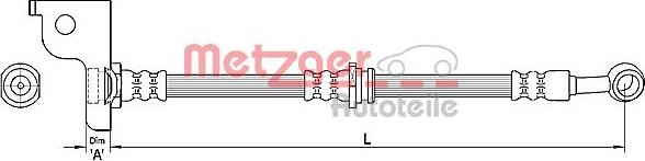 Metzger 4110139 - Тормозной шланг autosila-amz.com