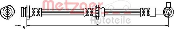 Metzger 4110859 - Тормозной шланг autosila-amz.com