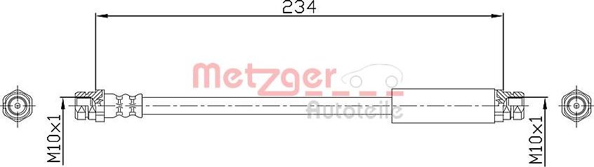Metzger 4110359 - Тормозной шланг autosila-amz.com