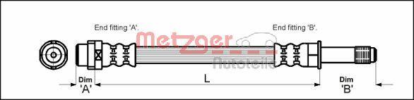Metzger 4110331 - Тормозной шланг autosila-amz.com