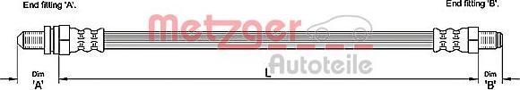 Metzger 4110241 - Тормозной шланг autosila-amz.com