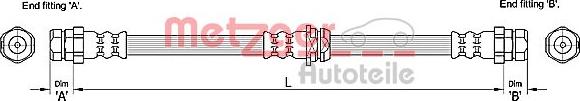 Metzger 4110248 - Тормозной шланг autosila-amz.com