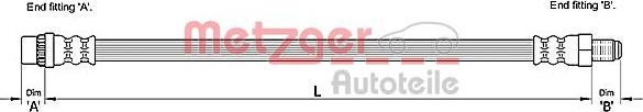 Metzger 4110261 - Тормозной шланг autosila-amz.com