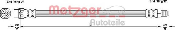 Metzger 4110267 - Тормозной шланг autosila-amz.com