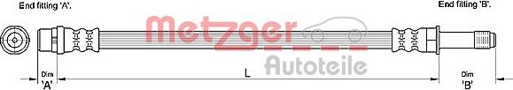 Metzger 4110282 - Тормозной шланг autosila-amz.com