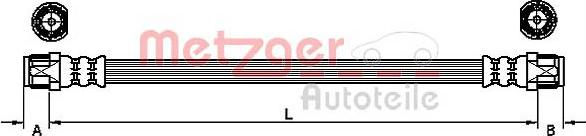 Metzger 4110224 - Тормозной шланг autosila-amz.com