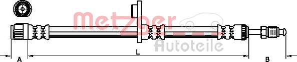 Metzger 4110925 - Тормозной шланг autosila-amz.com