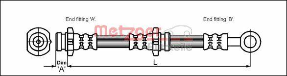 Metzger 4111997 - Тормозной шланг autosila-amz.com