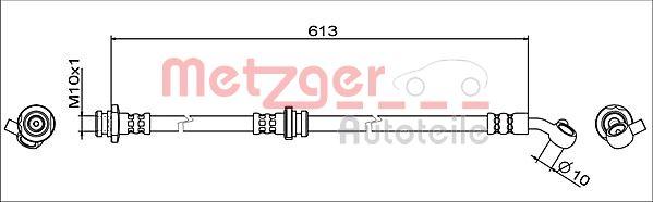 Metzger 4111949 - Тормозной шланг autosila-amz.com