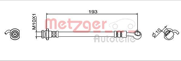 Metzger 4111951 - Тормозной шланг autosila-amz.com