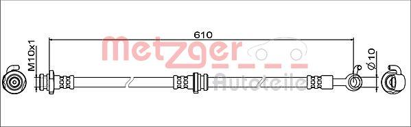 Metzger 4111960 - Тормозной шланг autosila-amz.com