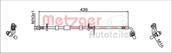 Metzger 4111928 - Тормозной шланг autosila-amz.com