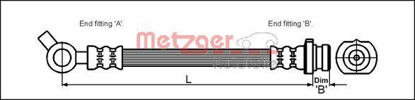 Metzger 4111975 - Тормозной шланг autosila-amz.com