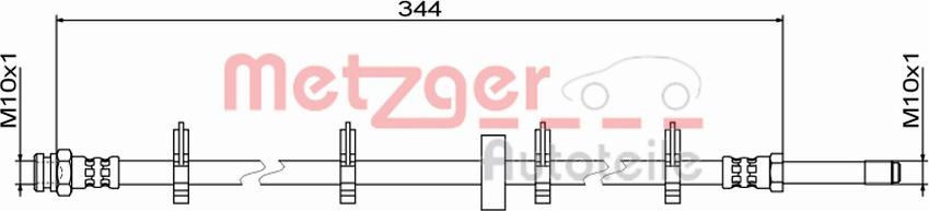 Metzger 4111499 - Тормозной шланг autosila-amz.com