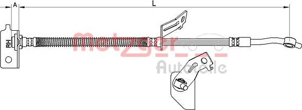 Metzger 4111456 - Тормозной шланг autosila-amz.com