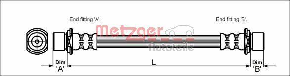 Metzger 4111426 - Тормозной шланг autosila-amz.com
