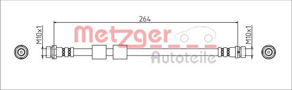 Metzger 4111544 - Тормозной шланг autosila-amz.com