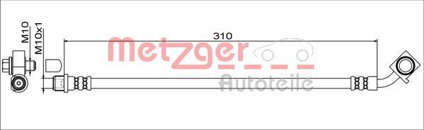 Metzger 4111551 - Тормозной шланг autosila-amz.com