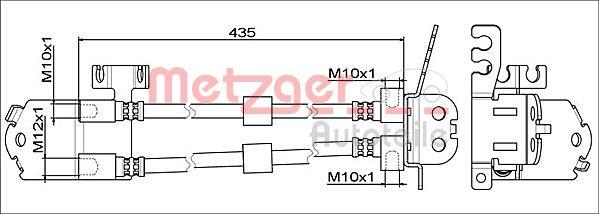 Metzger 4111558 - Тормозной шланг autosila-amz.com