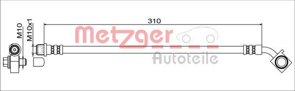 Metzger 4111552 - Тормозной шланг autosila-amz.com