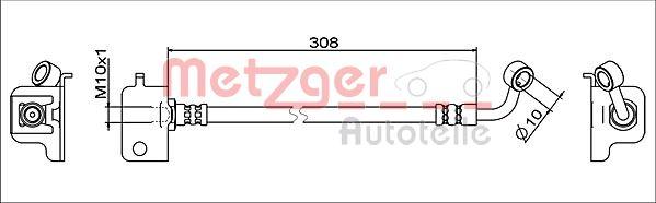 Metzger 4111566 - Тормозной шланг autosila-amz.com