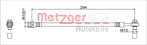 Metzger 4111538 - Тормозной шланг autosila-amz.com