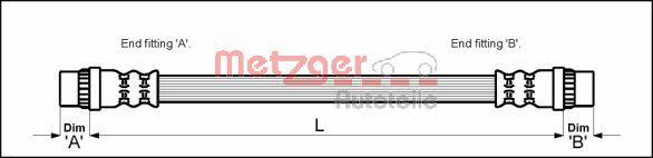 Metzger 4111153 - Тормозной шланг autosila-amz.com