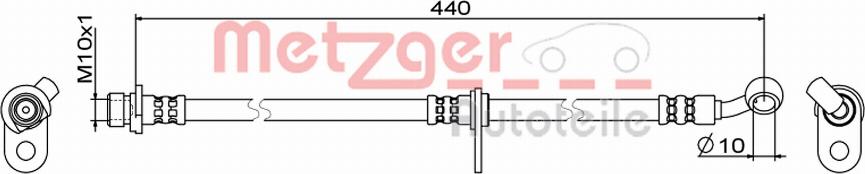 Metzger 4111847 - Тормозной шланг autosila-amz.com